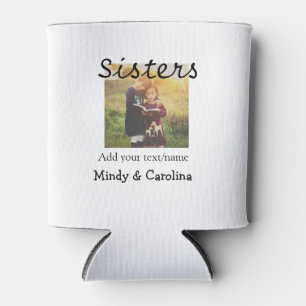 Porta-lata Irmãs besties BFF adiciona nome de foto família