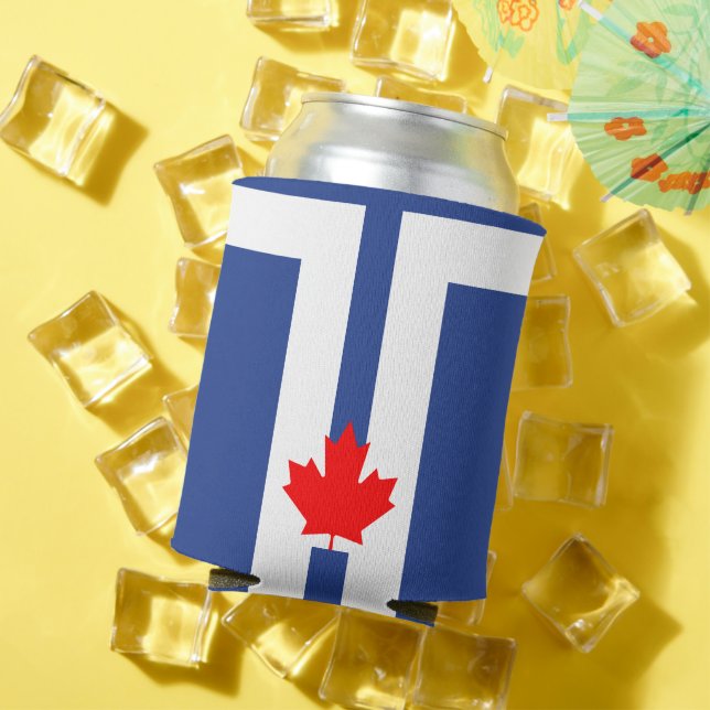 Porta-lata Isolante de Lata com a bandeira de Toronto, Canadá (Verão in situ)
