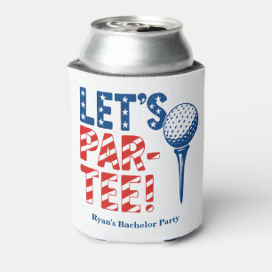 Porta-lata Isolante de lata de golfe patriótico “Let’s Par-Te