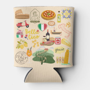 Porta-lata Itália - Símbolos Viagem Amantes