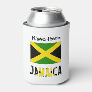 Porta-lata Jamaica e Bandeira da Jamaica Personalizados 