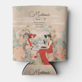 Porta-lata Jantar de Noiva Jardim Vintage Floral Hora do Chá