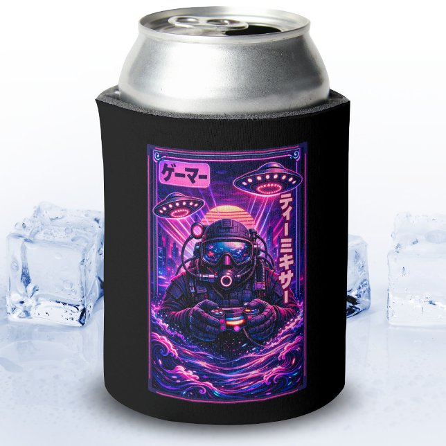 Porta-lata Japonês Synthwave Ficção Científica OVNI Scuba Gam (Criador carregado)