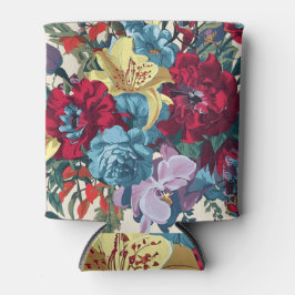 Porta-lata Jardim vibrante floresce flores coloridas da safra