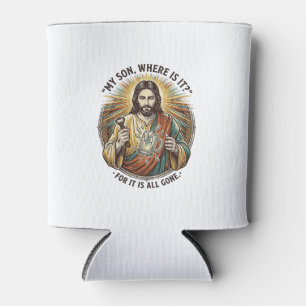 Porta-lata Jesus Caneca De Cerveja Quebrada Vazia Barman Bebe