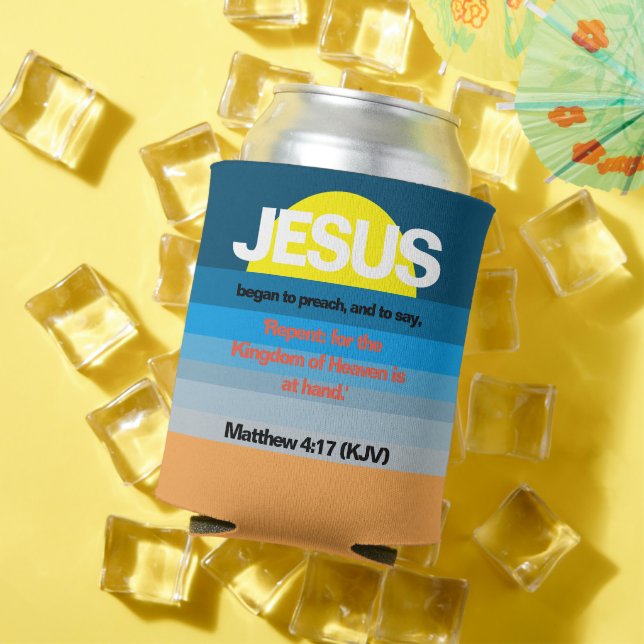 Porta-lata Jesus Começou A Pregar. Matt. 4:17 Sunset Havaiano (Verão in situ)