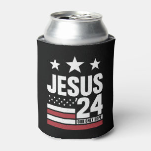 Porta-lata Jesus Cristo 2024 Presidente EUA Eleição Política