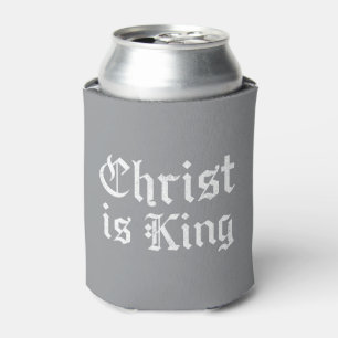 Porta-lata Jesus Cristo é Rei - estilo gótico grunge erosiona