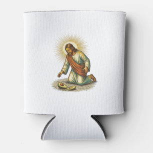 Porta-lata Jesus Derrubou Abacate Fresco Cortado No Chão Trág