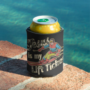 Porta-lata Jesus É Meu Bilhete De Elevação Engraçado, Christi
