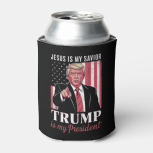 Porta-lata Jesus É Meu Salvador Trump É Meu Presidente Eleiçã