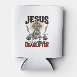 Porta-lata Jesus O Levantador de Peso Definitivo Camiseta Cri
