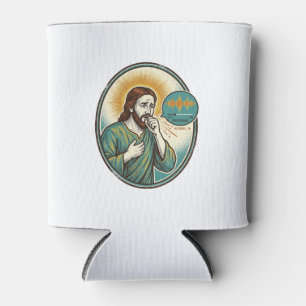 Porta-lata Jesus Tossindo Nota de Voz de Audio Mensagem de Te