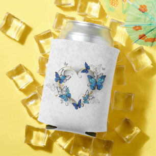 Porta-lata Jewelry Heart with Butterflies Morpho