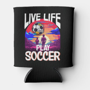 Porta-lata Jogador Ao Vivo Joga Futebol, Crianças Vãs De Fute