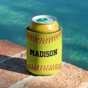Porta-lata Jogador de Softball Fastpitch / Nome da Equipe Per