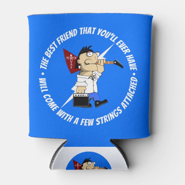 Porta-lata Jogador De Violão Melhor Amigos Na Cartoon Rodoviá (Frente)