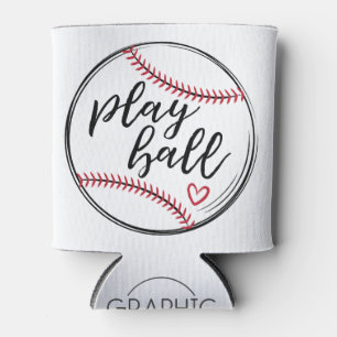 Porta-lata Jogue Bola de Beisebol, Nome Personalizado Número
