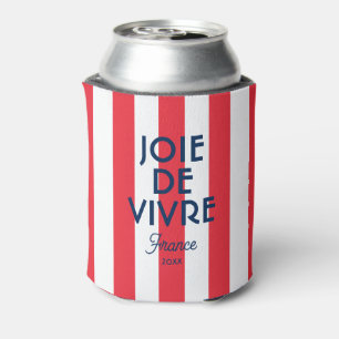Porta-lata Joie De Vivre França Red Cabana Stripe Francês