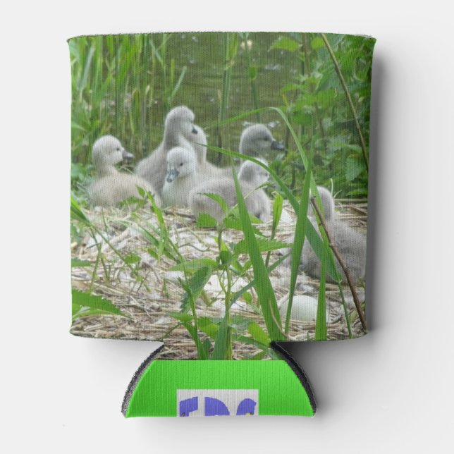 Porta-lata Jovens e bonitos cisnes conseguem resfriar (Frente)