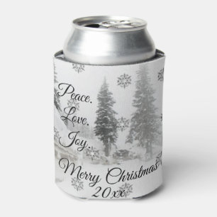 Porta-lata Joy do Amor pela Paz   Natal preto e branco