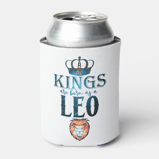 Porta-lata KINGS é nascer como Sinal de Zodíaco LEO em julho  (Can Front)