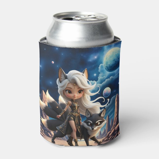 Porta-lata Kitsune Celestial – Guardiã das Quatro Caudas.  (Can Front)