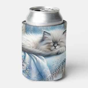 Porta-lata Kitty Adormecida Azul Sonho Cottagecore