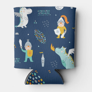 Porta-lata Knight Dragon Castle Padrão Infantil