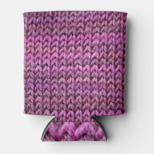 Porta-lata Knit Harmony: Textura de distribuição roxa