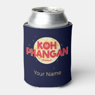 Porta-lata Koh Phangan com a ilha de colheita de lua Tailândi