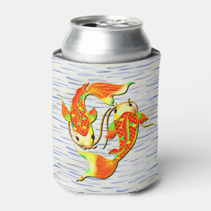 Porta-lata Koi Carp Fish Orange Green - Água