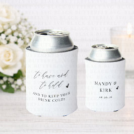 Porta-lata Koozie de Casamento Personalizado | Manga para Lat