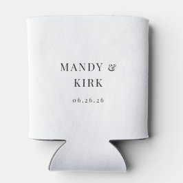Porta-lata Koozie de Casamento Personalizado | Manga para Lat