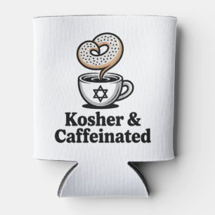 Porta-lata Kosher e Cafeinado Cafeína Café Judeu Hanukkah