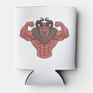 Porta-lata Krampus Assustador Natal Flexionando Músculo Fitne