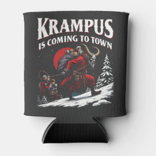 Porta-lata Krampus está vindo para a cidade de Krampus Natal