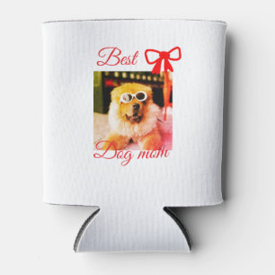 Porta-lata Laço vermelho melhor cachorro mãe pai foto nome do