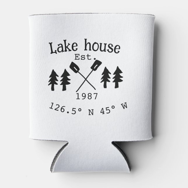 Porta-lata Lago House ets. Data ano em que as coordenadas per (Frente)