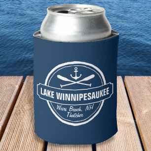 Porta-lata Lago Winnipesaukee NH cidade personalizada, nome,