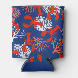 Porta-lata Lagosta Festa de fermento Vermelho Branco e Azul