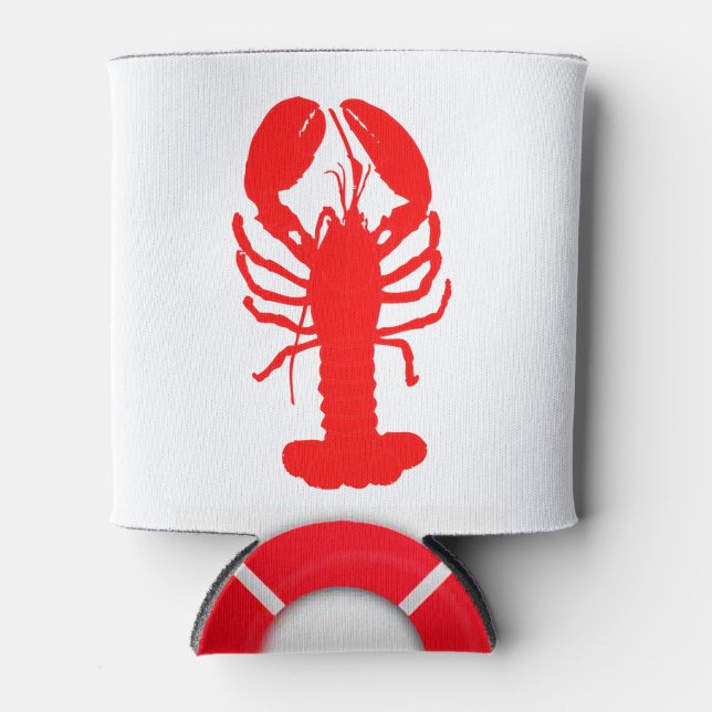 Porta-lata Lagosta Vermelha (Frente)