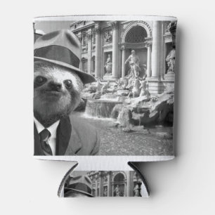 Porta-lata Lama em Roma em frente à Fundação Trevi