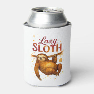Porta-lata Lama preguiçosa em T-Shirt clássico com tinta a ál