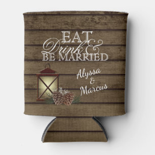 Porta-lata Lanterna e madeira do celeiro de Pinecones