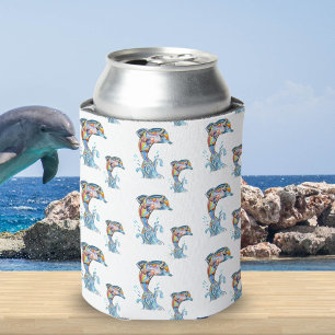 Porta-lata Lápis Colorido Golfinhos Padrão