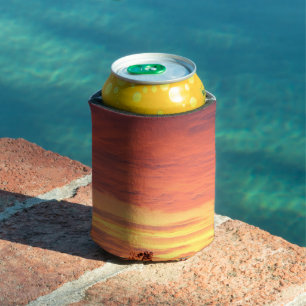Porta-lata Laranja Brilhante Brilhante, Pôr Do Sol Nublado,