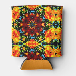 Porta-lata Laranja Floral