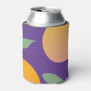 Porta-lata Laranjas Enormes Padrão Roxo