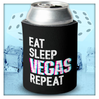 Porta-lata Las Vegas Trip Come Sleep Vegas Repete Las Vegas